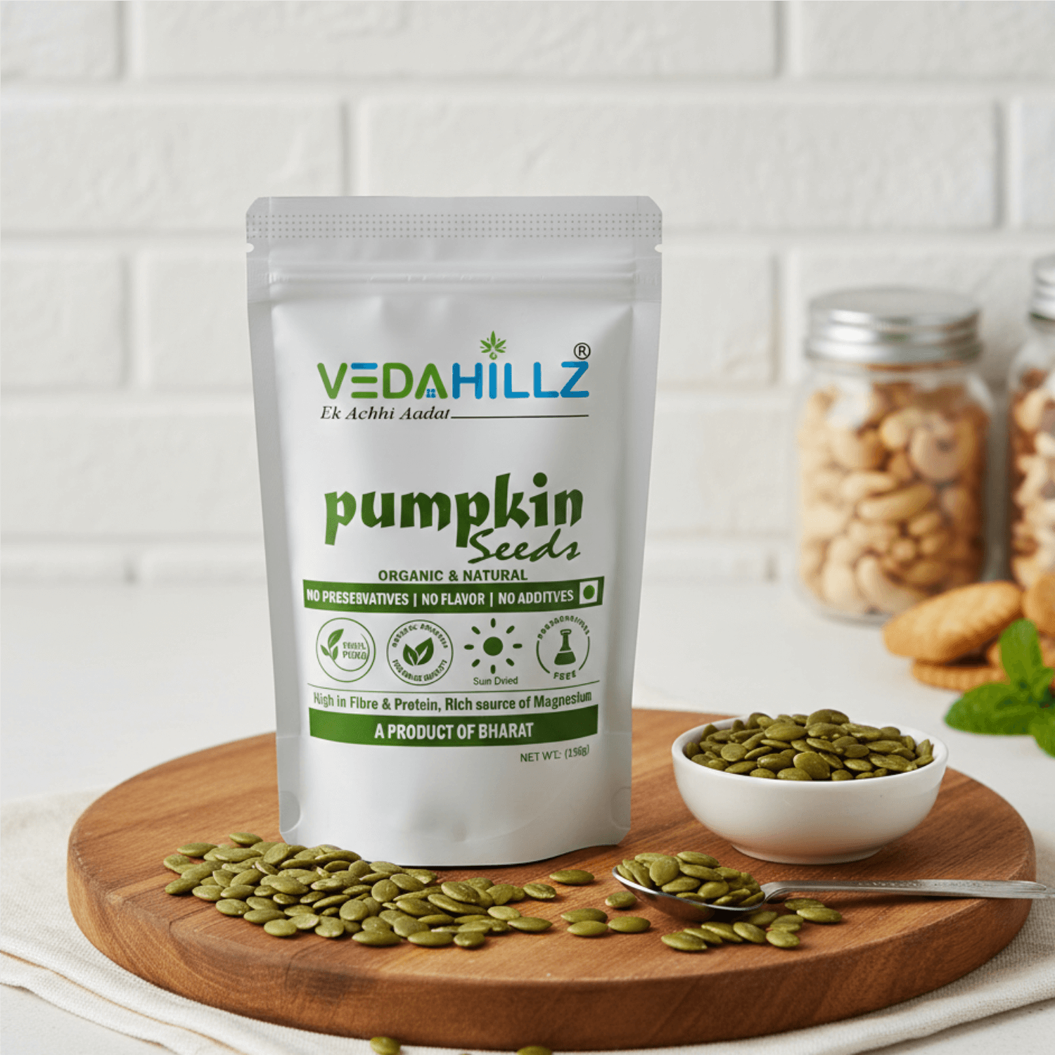 Vedahillz Organic Pumpkin Seeds Made from Carefully Selected Natural Seeds