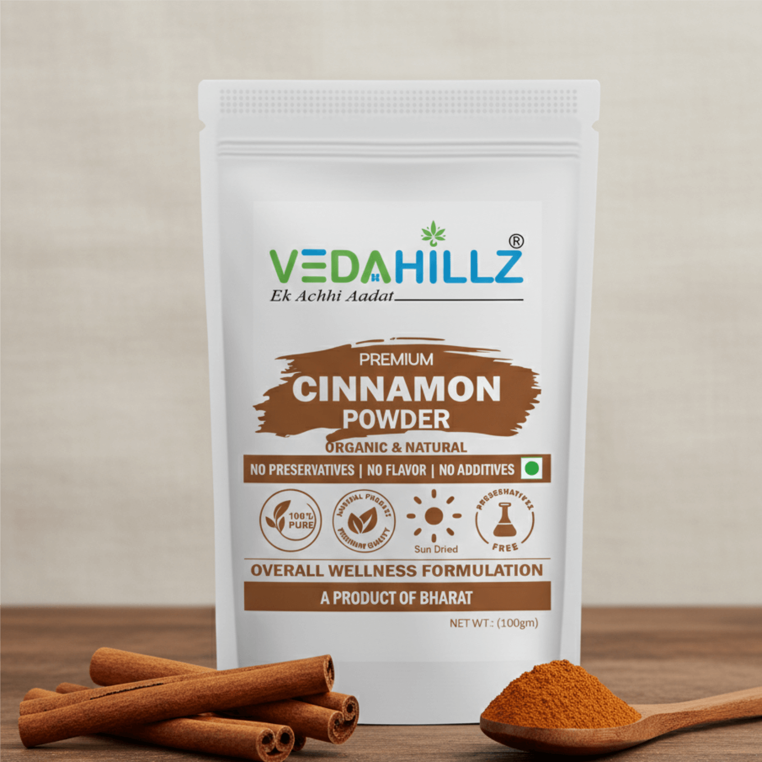 Vedahillz Cinnamon Powder for Cooking and Health Made from Selected Premium Ceylon Cinnamon