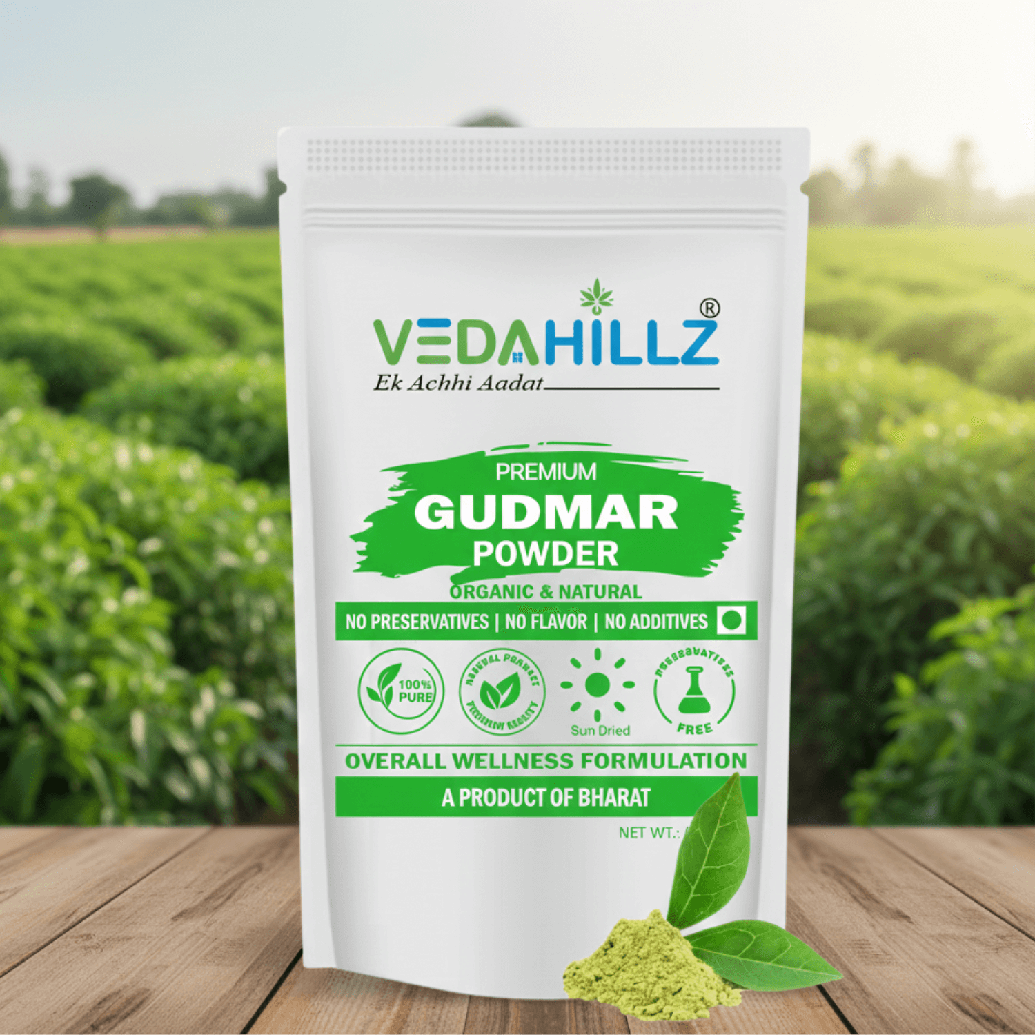 Vedahillz Pure Gudmar Powder Made from Natural Dried Gudmar Leaves
