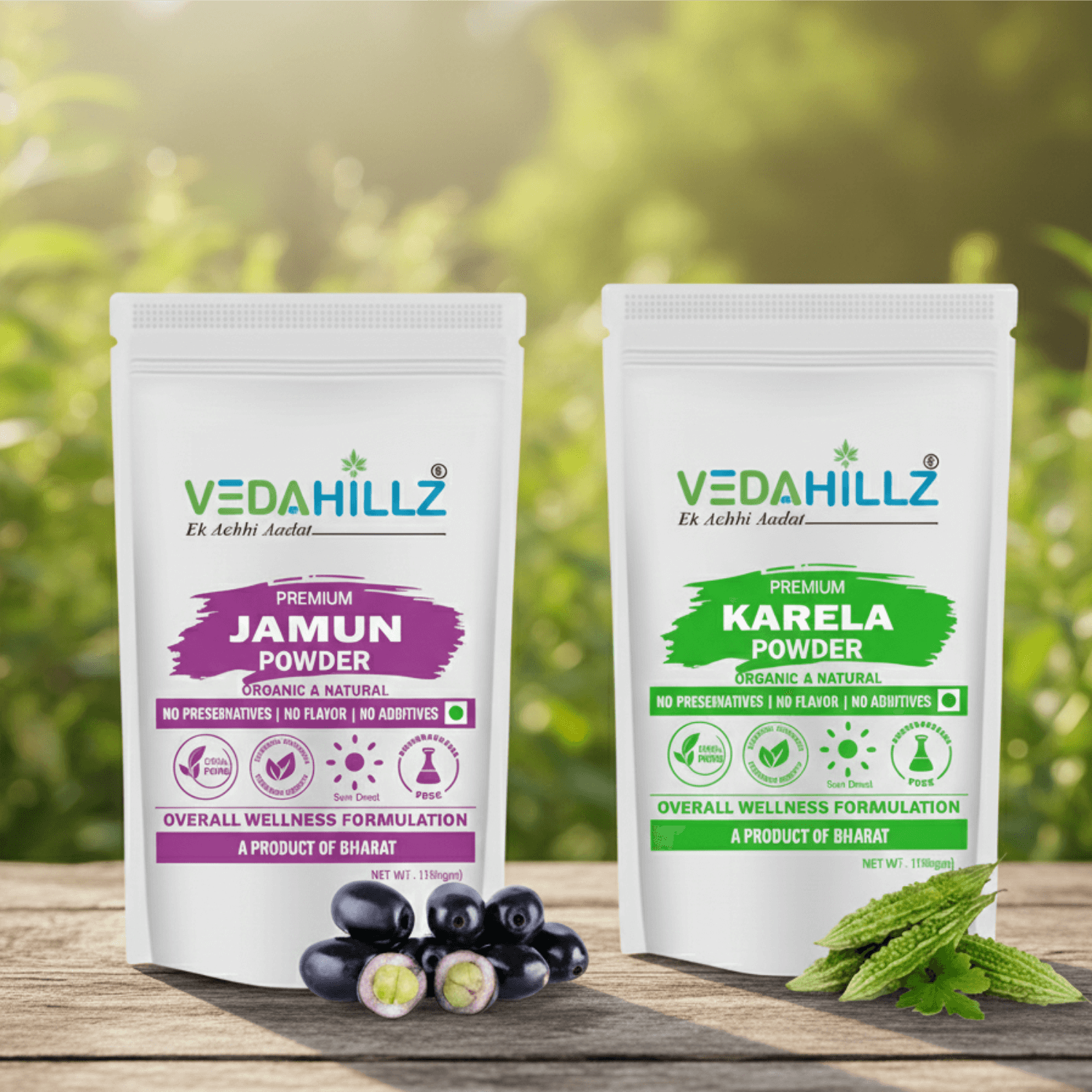 Natural Jamun & Karela Powder Combo – Natural Supplement for Diabetes Care & Wellness