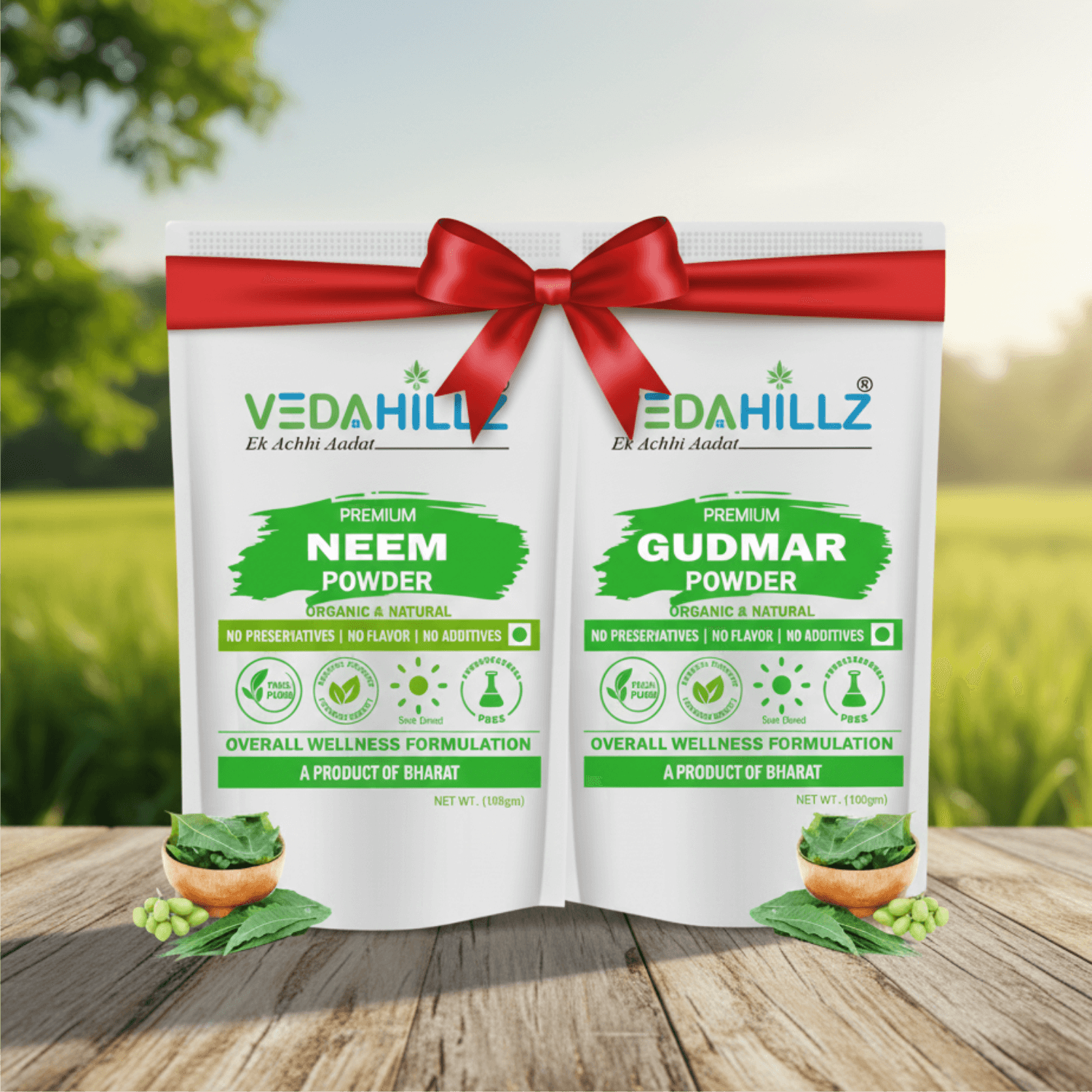 Natural Neem & Gudmar Powder Combo – Natural Support for Blood Sugar & Detox
