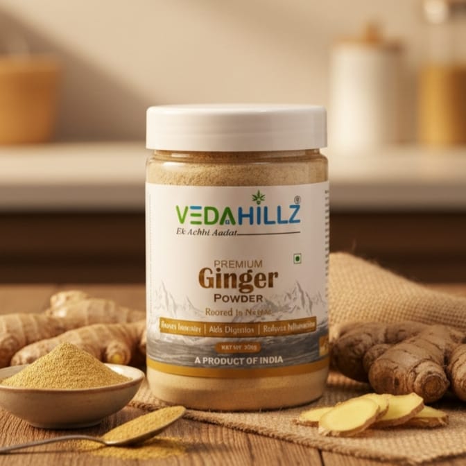 Vedahillz Ginger Powder for Immunity and Digestive Health Made from Premium Ginger