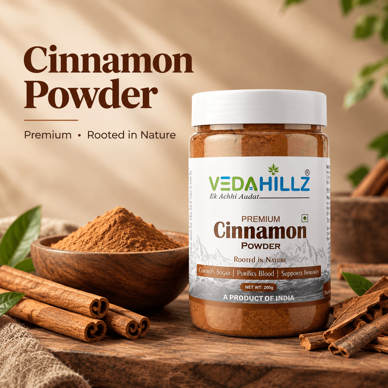 Vedahillz Cinnamon Powder | Dalchini Powder