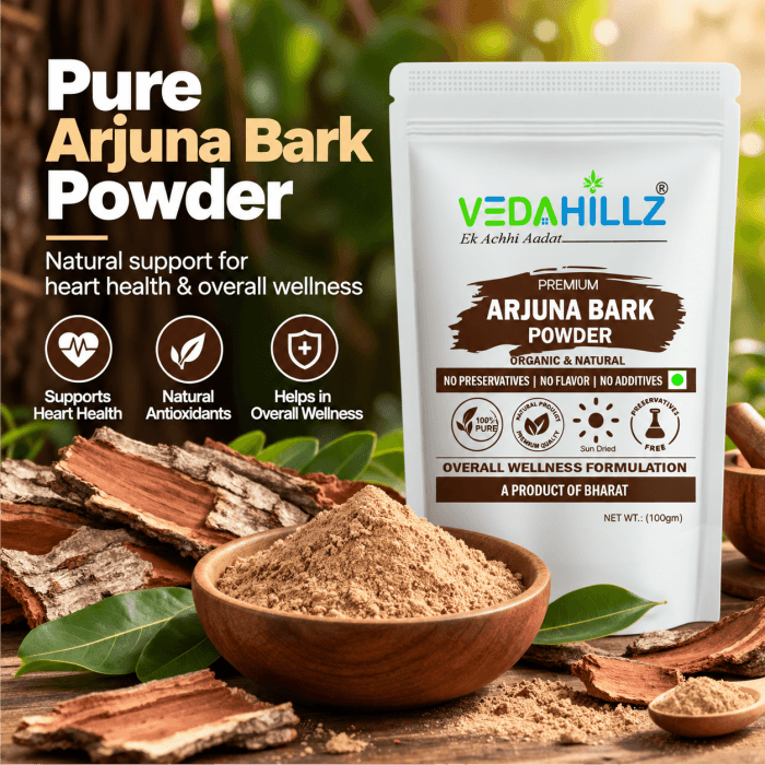 Vedahillz Arjuna Chaal Powder | Arjuna Bark Powder