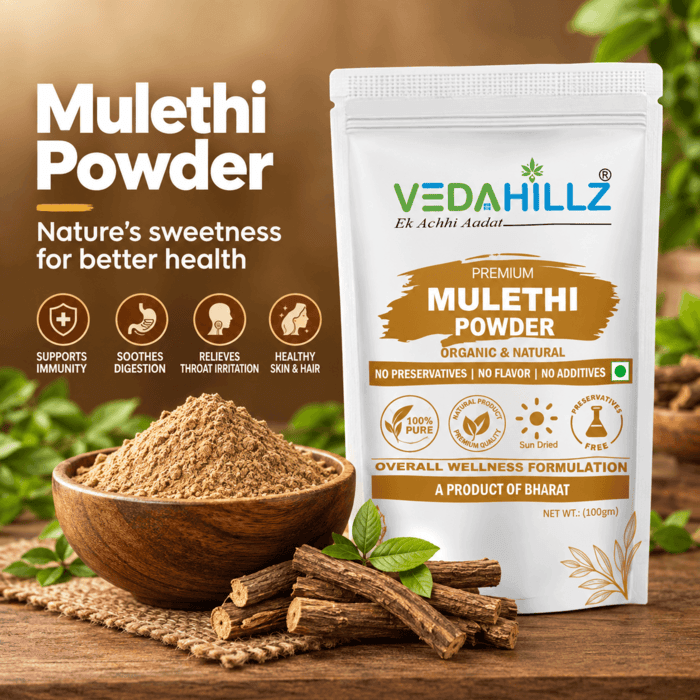 Vedahillz Mulethi Powder | Licorice Root Powder