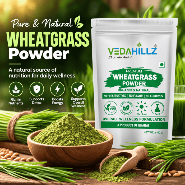 Vedahillz Wheatgrass Powder | Wheat Grass Powder